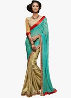 Roop Kashish Aqua Blue Embroidered Saree