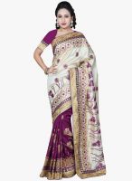 Roop Kashish Beige Embroidered Saree