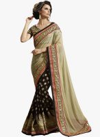 Roop Kashish Beige Embroidered Saree