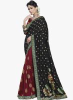 Roop Kashish Black Embellished Saree