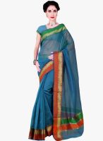 Roop Kashish Blue Solid Saree