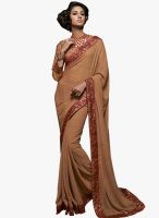 Roop Kashish Brown Embroidered Saree