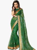 Roop Kashish Green Printed Saree