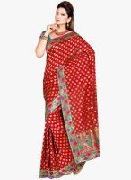 Roop Kashish Maroon Embroidered Saree