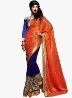 Roop Kashish Orange Embroidered Saree