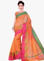 Roop Kashish Orange Printed Saree