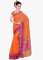 Roop Kashish Orange Solid Saree