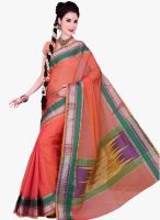 Roop Kashish Orange Solid Saree