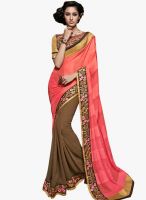 Roop Kashish Pink Embroidered Saree