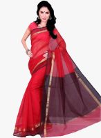 Roop Kashish Red Solid Saree