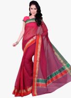 Roop Kashish Red Solid Saree