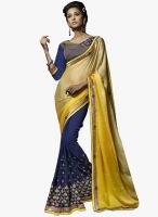 Roop Kashish Yellow Embroidered Saree