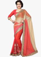 Saree Swarg Beige Embellished Saree