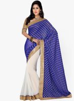 Saree Swarg Blue Embroidered Saree