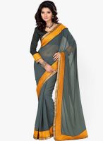 Saree Swarg Grey Solid Saree