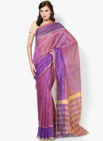 Satrang Net Purple Saree