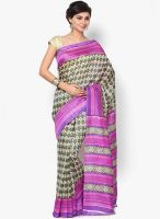 Satrang Silk Blend Grey Saree