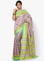 Satrang Silk Blend Purple Saree