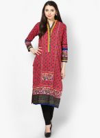 Shree Fuchsia Printed Kurta