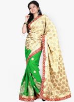 Silk Bazar Green Embroidered Saree