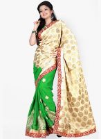 Silk Bazar Green Embroidered Saree