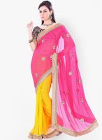 Silk Bazar Pink Embroidered Saree