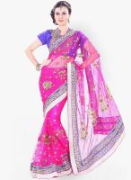 Silk Bazar Pink Embroidered Saree