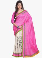 Silk Bazar Pink Printed Saree