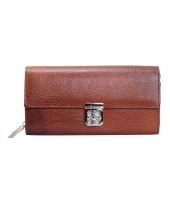 Something Special Brown Leather Clutch