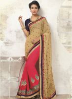Sourbh Sarees Beige Embroidered Saree