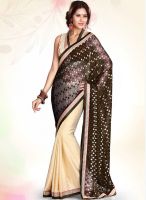 Sourbh Sarees Brown Embroidered Saree