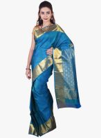Sudarshan Silk Blue Printed Saree