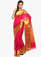 Sudarshan Silk Fuchsia Printed Saree