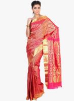 Sudarshan Silk Pink Printed Saree