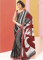 Triveni Sarees Black Printed Saree