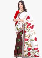 Triveni Sarees Brown Printed Saree