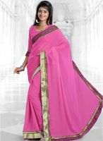 Triveni Sarees Pink Embellished Saree