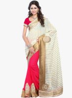 Triveni Sarees Pink Embroidered Saree