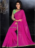 Triveni Sarees Pink Printed Saree