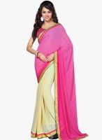 Triveni Sarees Pink Printed Saree