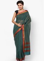 Urban Vastra Cotton Green Saree