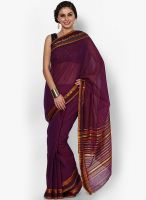 Urban Vastra Cotton Purple Saree