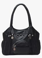 Utsukushii Black Polyurethane (Pu) Handbag (BG498A)