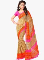 Vaamsi Beige Printed Saree