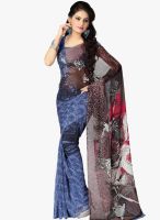 Vaamsi Blue Printed Saree