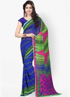 Vaamsi Blue Printed Saree