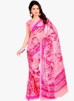 Vaamsi Pink Printed Saree