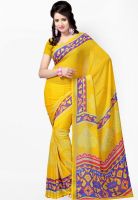 Vaamsi Yellow Printed Saree