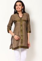 Vani Grey Solid Kurtis