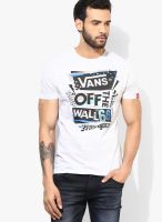 Vans Grey Solid Round Neck T-Shirts